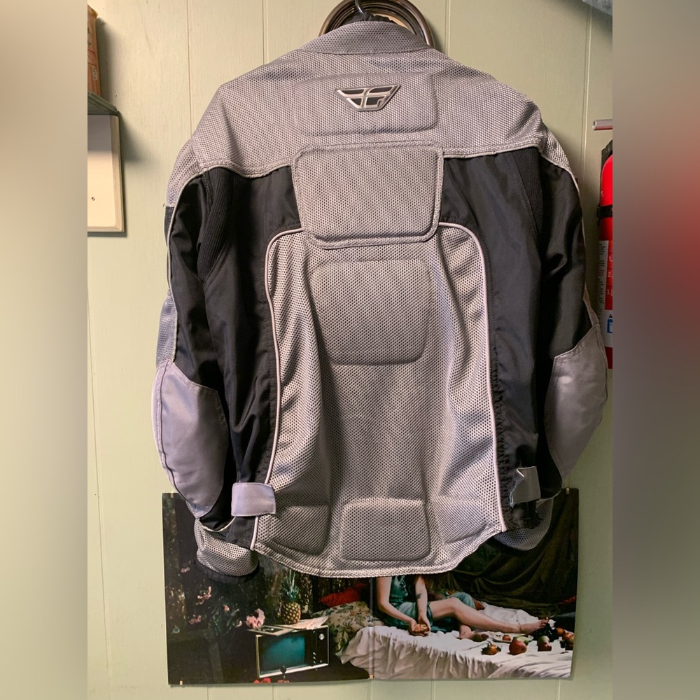 Fly Racing Motorcycle Riding Jacket in Silver, Street Coolpro II Mesh Jacket - Picture 11 of 16